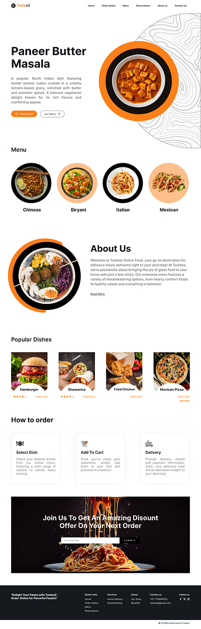 TasteeZ figma landing page ui ui design uiux user experience user interface