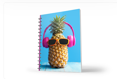 Pineapple Notebook book cover graphic design kdp notebook cover pineapple