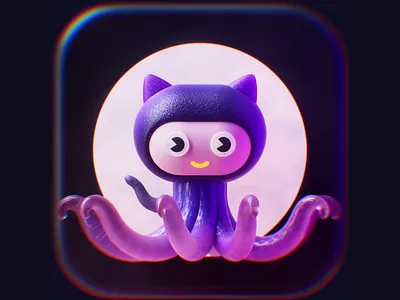Octocat animation 3d animation appicon c4d github icons illustration motion graphics octocat