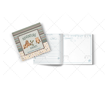 Woodland Baby Shower Book baby shower guest book book cover graphic design kdp kdp interior