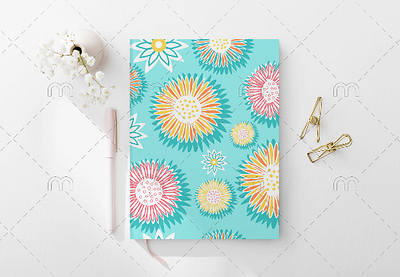 Flower Notebook flowers graphic design journal cover kdp kdp cover notebook cover