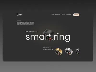 OURA Re-design branding design e commerce oura ring ui ux web