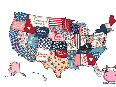 Retro America USA Map Png, 4th of July 4th of july download