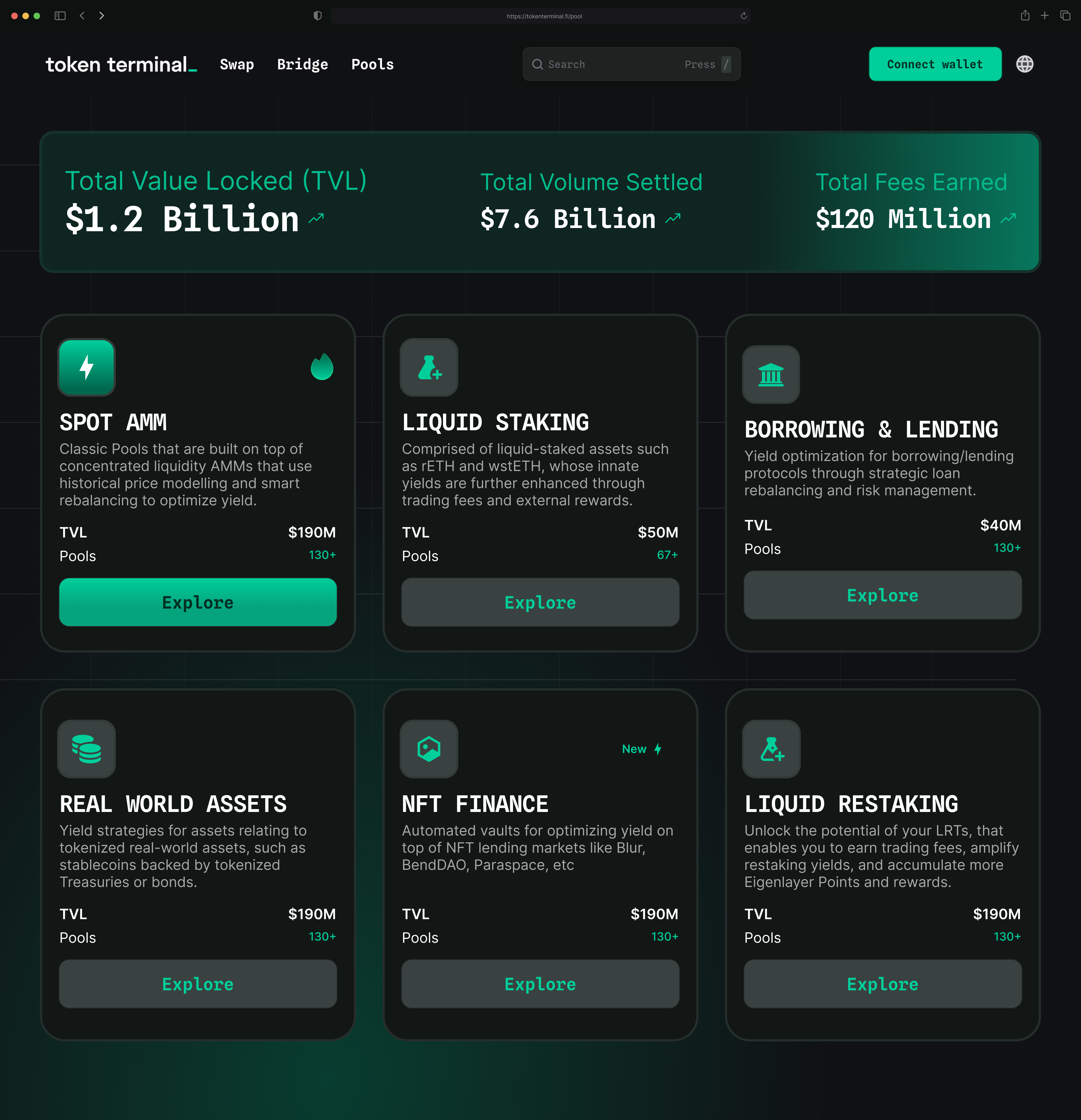 Crypto Pools and Vaults for staking and borrowing/lending amm apr apy auto compounding crypto assets cryptocurrency derivatives design lending liquid staking liquidity mobile app otal value locked pools restaking spot staking tvl ux vaults