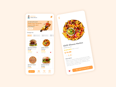 Fast Food App Design abk abkdesigns branding conceptdesign creative design designinspiration dribbble fastfood fastfoodapp fooddeliveryapp inspiration interfacedesign interfacedesign mobileapp mobileappdesigns orange tastyfood ui uiux ux