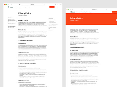 Privacy Policy Pages · Koala [V2.4] clean document documentation legal policy page privacy privacy page ui ui design ux ux design