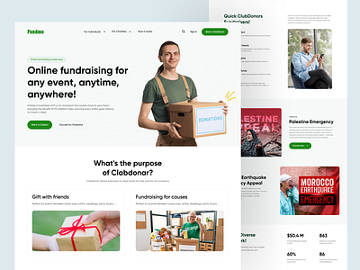 Fundme - Crowd Funding Landing Page charity website clean crowd funding crowdfunding crowdfunding platform crowdfunding project crowdfunding website design equity crowdfunding fundraising startup trending ui ui design uiux