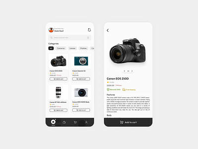 Camera Gear Hub abk abkdesigns accessoriesstore branding camera camerastore creativedesigns design designinspiration dribbble dribbblers ecommerce ecommercemobileapp figma onlinestore ui uideisgns ux uxdeisgns uxinspiration