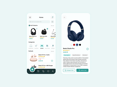 Gadgets Store - Mobile App Design abk abkdesigns creative design designinspiration dribbble ecommerce ecommerceapp figma mobileapp onlinestore onlinestoreapp ui uitrends ux