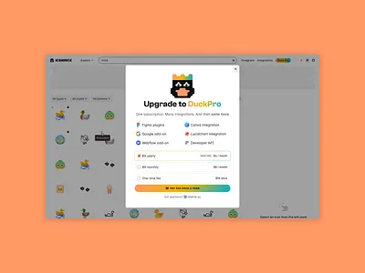 Upgrade banner banner icons interface modal modal window popup product service trial ui upgrade ux web website window