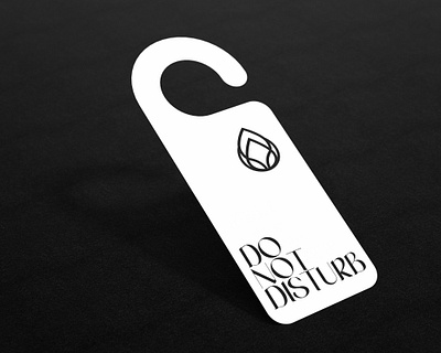 White Lotus Door Hanger Branding branding design graphic design logo typography