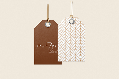 Plain Thread Tags Design branding graphic design logo print design product design