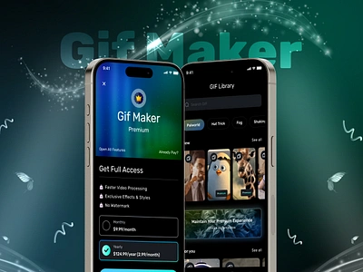 Gif Maker App UI-UX Design animation app appdesign design graphic design illustration mobil ui uidesign uiux uiuxdesign ux vector