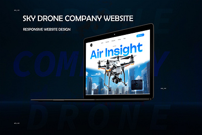 Sky Drone Responsive website ai branding design drone graphic design landing page sky typography ui ui ux ux web design website design