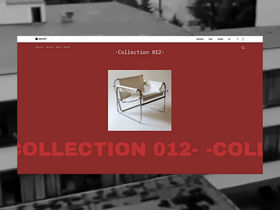 Archive shop: collection animation branding design graphic design interaction interface ui web website
