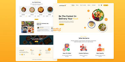 Food Landing Page agency branding design landing page ui uiux ux web design