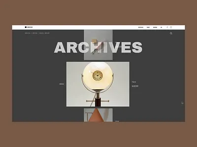 Archive shop: category page animation design graphic design interaction interface ui web website