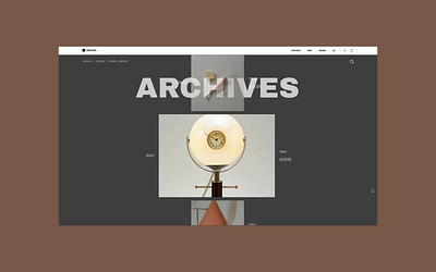 Archive shop: category page animation design graphic design interaction interface ui web website