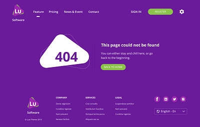 Error Page agency branding design landing page ui uiux ux web design