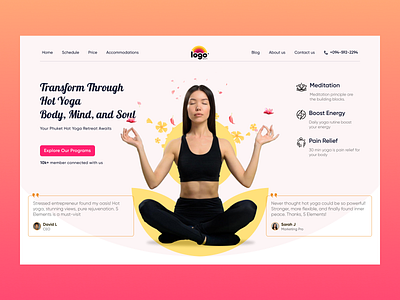 Yoga Hero- Inspiration clean ui clean yoga meditation meditation landing minimal landing page minimal yoga website design yoga yoga hero yoga inspiration yoga landing yoga landing page