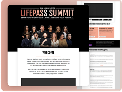 Summit Landing Page branding eventdesign figma landing page meeting summit ui uidesign uiux ux uxdesign vabinar web design