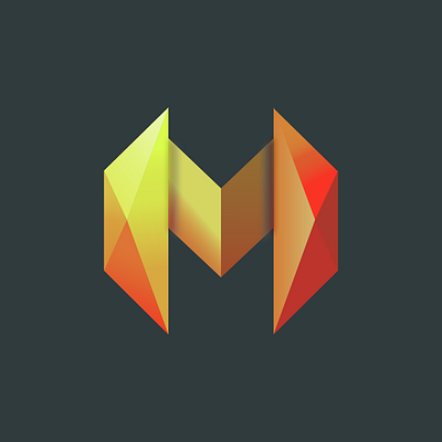 M letterform logo design graphic design illustration logo typography