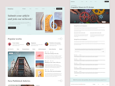 Article Website Landing Page article article landing page blog blog post details editorial landing page magazine news news landing page news letter page publishing saas typography ui design uiux ux design