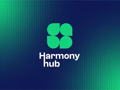 Harmony Hub | Logo design 3d logo co working space logo glass effect graphic design logo minimal modern modern logo office logo workspace logo
