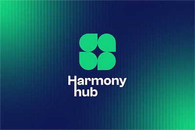Harmony Hub | Logo design 3d logo co working space logo glass effect graphic design logo minimal modern modern logo office logo workspace logo