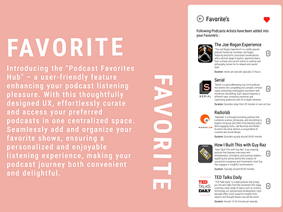 Favorite Page UI Design