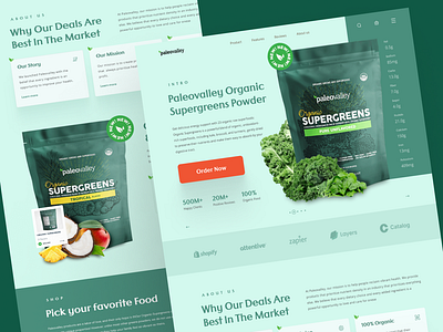 Organic Food website food landing page natural organic organic food organic food website uiux vegetables web design website