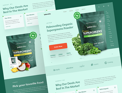 Organic Food website food landing page natural organic organic food organic food website uiux vegetables web design website