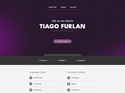 Tiago Furlan Portfolio design graphic design landing page page portfolio site ui ux web design