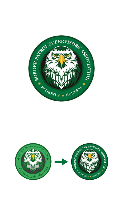 Border Patrol Supervisor's association animation border aptrol branding design desihn eagle graphic design green icon illustration logo motion graphics typography ui vector