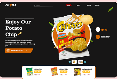 Website chitato design designweb ui website