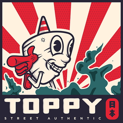 Toppy art branding clothing design graphic design illustration top