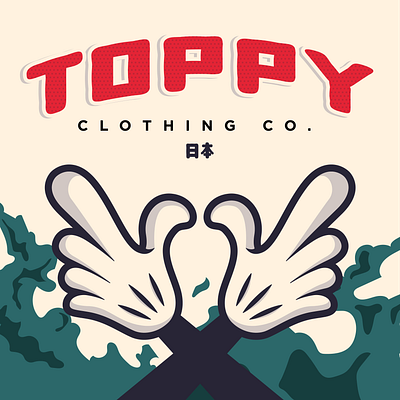 Toppy Hands art cartoon clothing co design graphic design hands hip hop illustration japan street vector