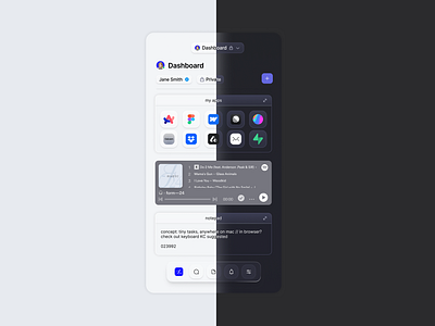 Mobile dashboard light/dark app clean ui dark mode dashboard ios mobile ui product design saas ui ui design widget