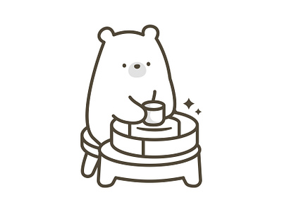 Bear animal bear cartoon character cute design happy illustration kawaii logo mascot minimal vector
