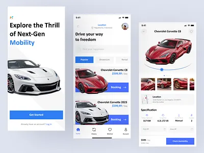 Car Rental Mobile App Design - Hasman app blue car car rental mobile mobile app rental