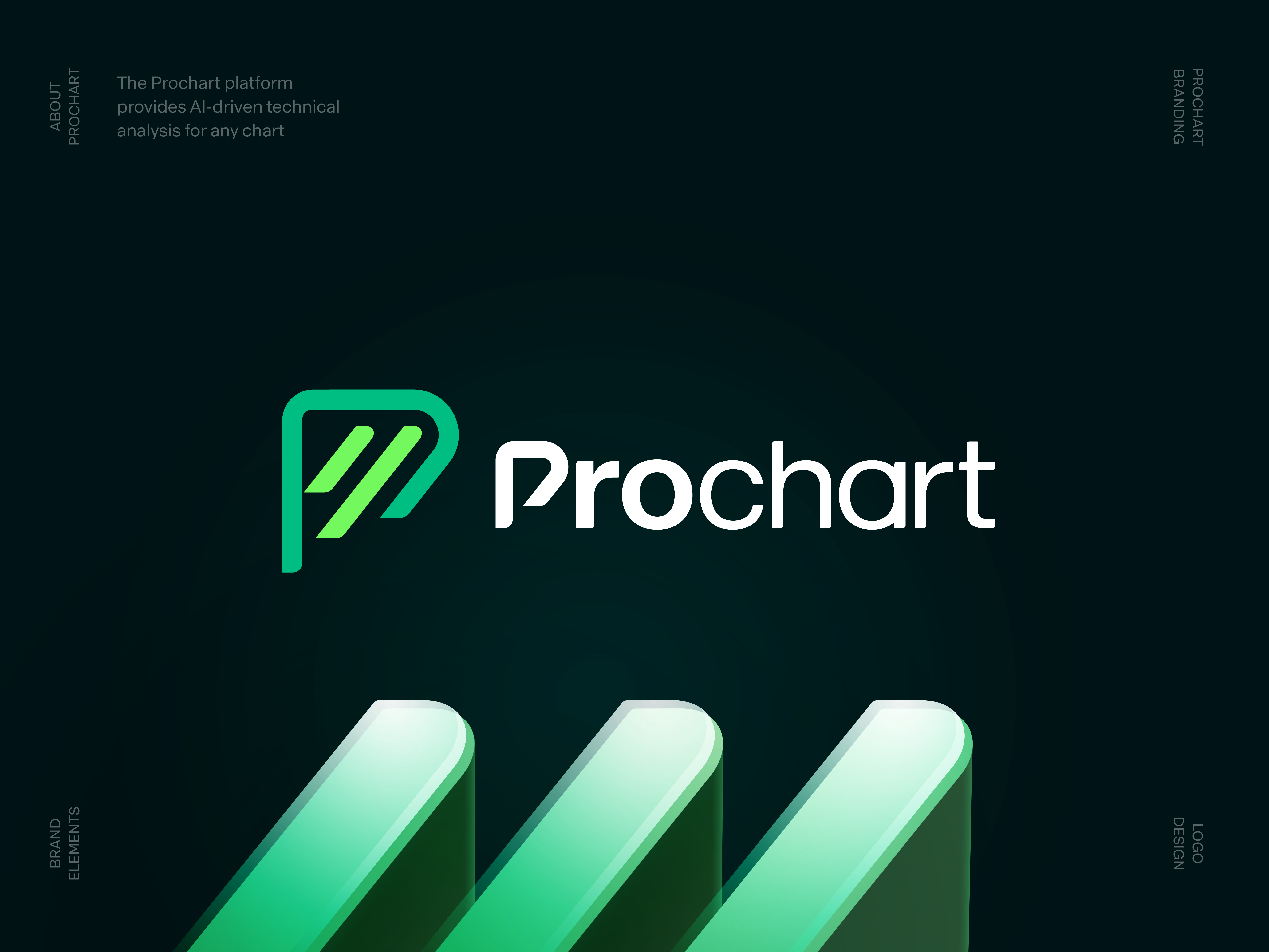 Prochart Logo Design ai chart analysis brand branding chart creative logo design funding chart identity letter p logo logo design logodesign logomark logos logotype modern logo symbol trend visual identity