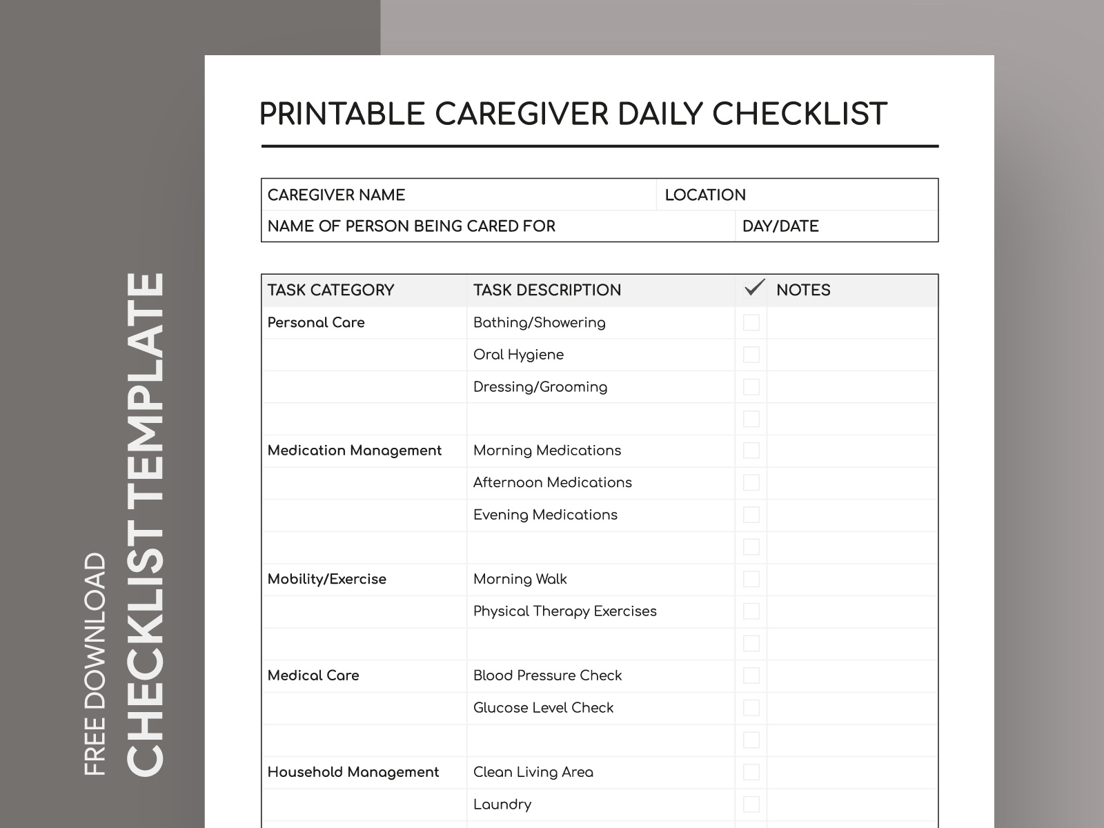 printable-caregiver-daily-checklist-by-gdoc-on-dribbble for Free Printable Caregiver Daily Log Sheet Printable Caregiver Daily Checklist by Gdoc on Dribbble for Free Printable Caregiver Daily Log Sheet