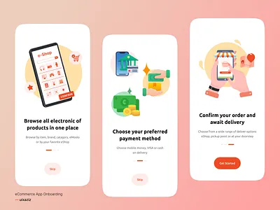 eCommerce: Onboarding : onboarding app clean design ecommerce: onboarding eshop app illustration minimal modern splash screen ui uidesign ux