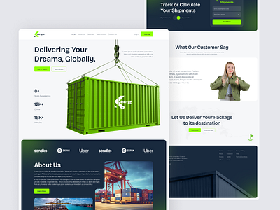 Logistics & Cargo Delivery Website cargo delivery design logistics ui web ui website website design