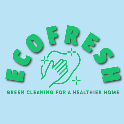 Eco Fresh Cleaning Services Logo & Ads 3d ad banner branding design graphic design logo typography ui