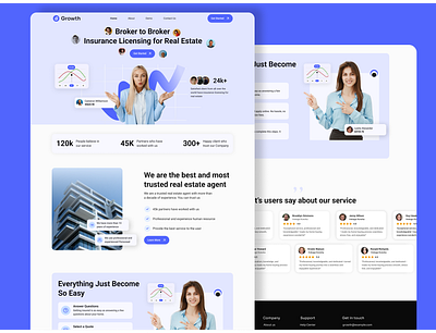 Real Estate Website Design figma landing page real estate ui ux