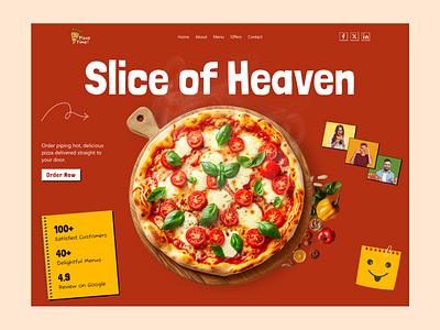 🍕Pizza Website Design🍕 clean design landing page minimal modern design online pizza order pizza restuarant ui web website