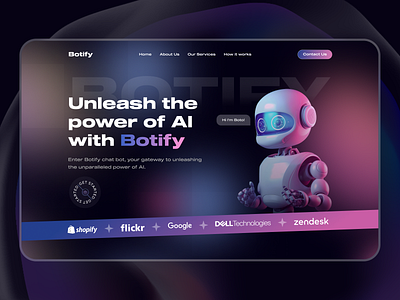 Botify - AI Chatbot Platform ai ai assistant ai platform app design artificial intelligence chatbot chatbot platform chatbot website clean conversional ai design landing page machine learning online assistant ui ux web design web ui website website design