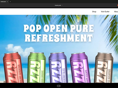 Fizzy (Canned Soda website) 3d 3d animation animation branding can product design figma motion graphics soda can website ui uidesign uiux