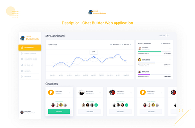 Chat Builder Web Application Ui Design app ui design branding dashboard design dashboard ui design figma graphic design illustration management app ui ui design web design